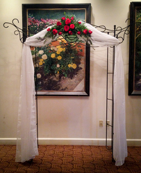 Red Rose Arch Arrangement Davenport Florist - Same Day Flower Delivery - Flower Power 